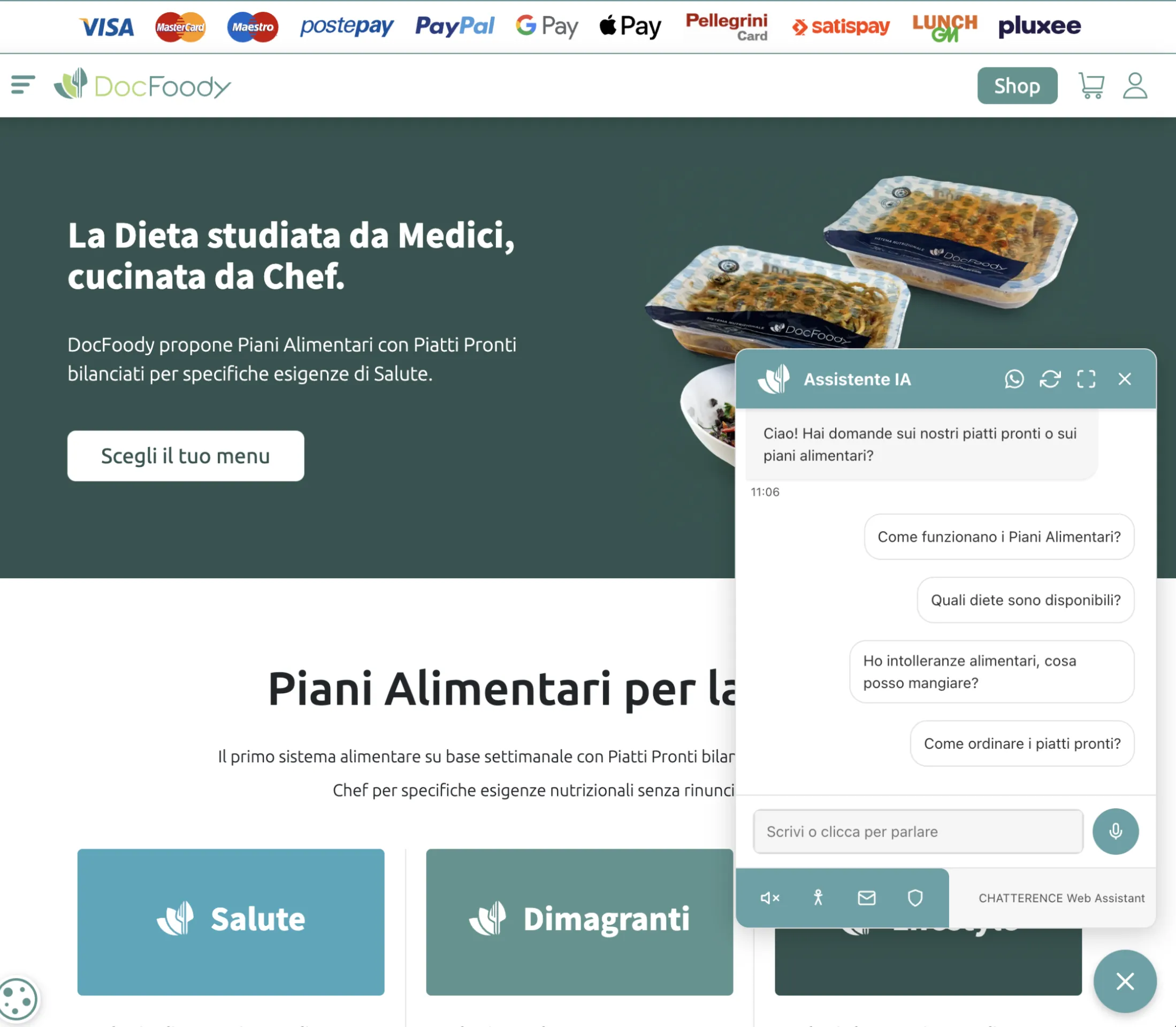DocFoody : Chatterence Web Assistant + Business Intelligence