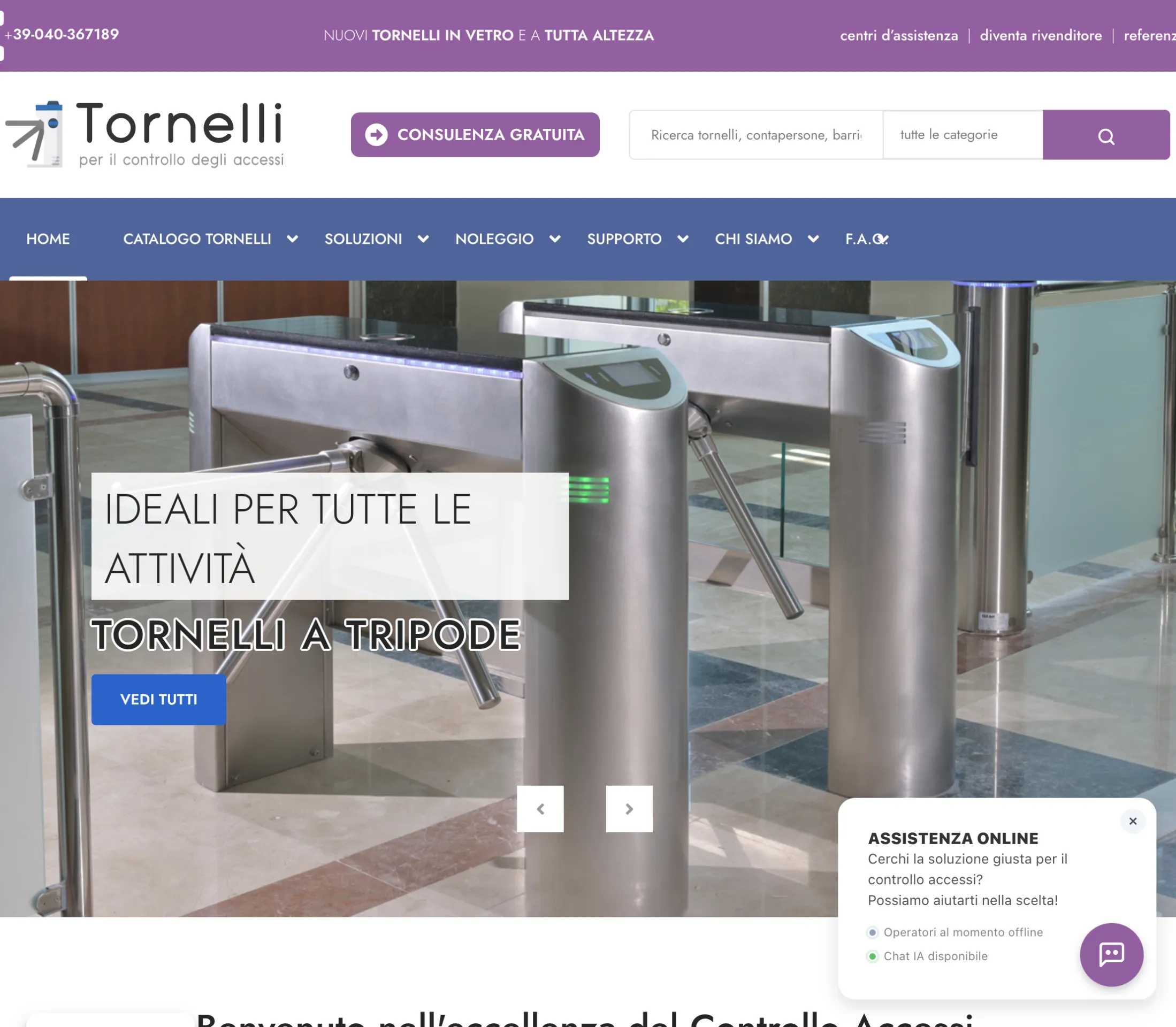 Tornelli Controllo Accessi : Chatterence Web Assistant